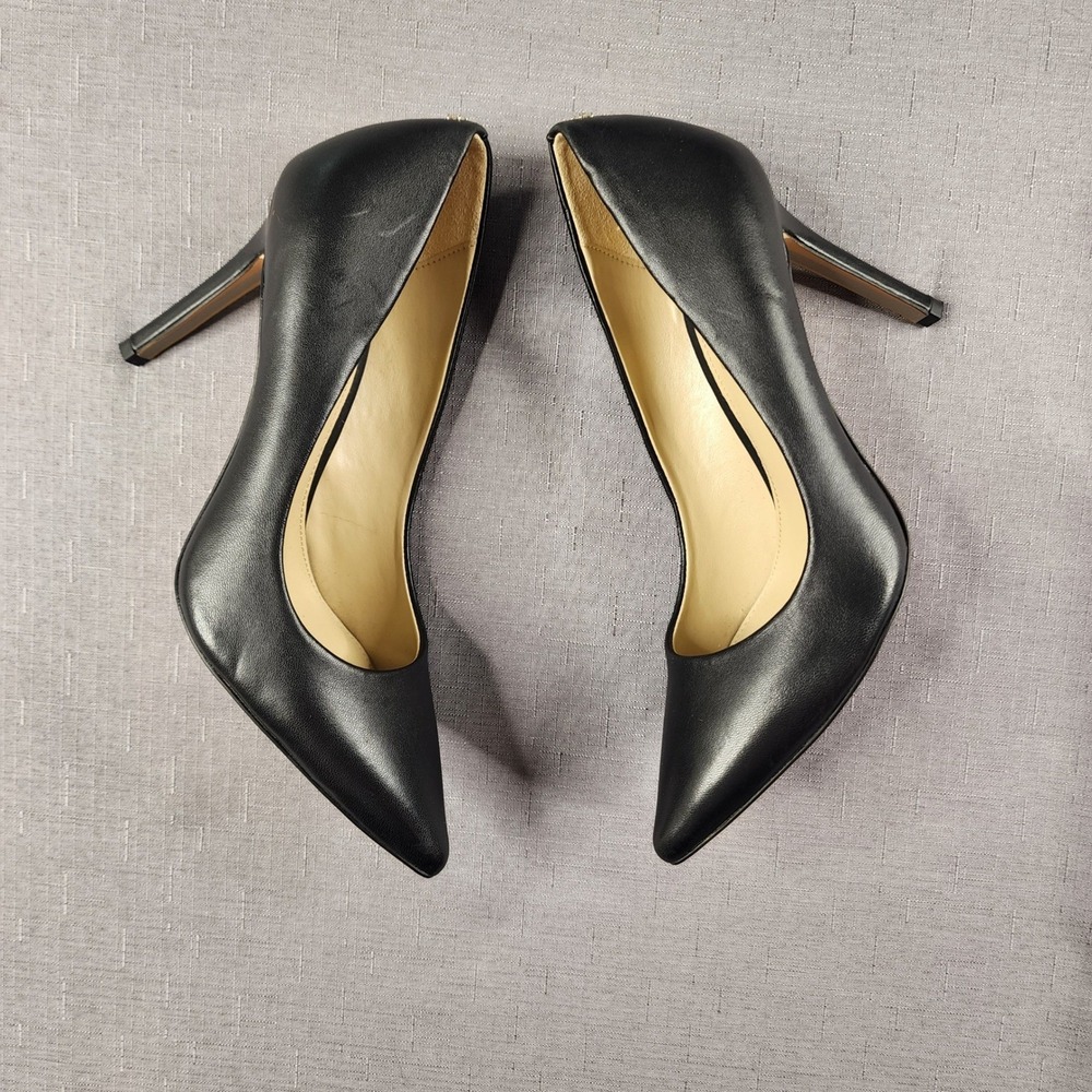 Sam Edelman Hazel Black Leather Pointed Toe Stiletto Sexy Pumps Heels Size 5.5 - Picture 3 of 10